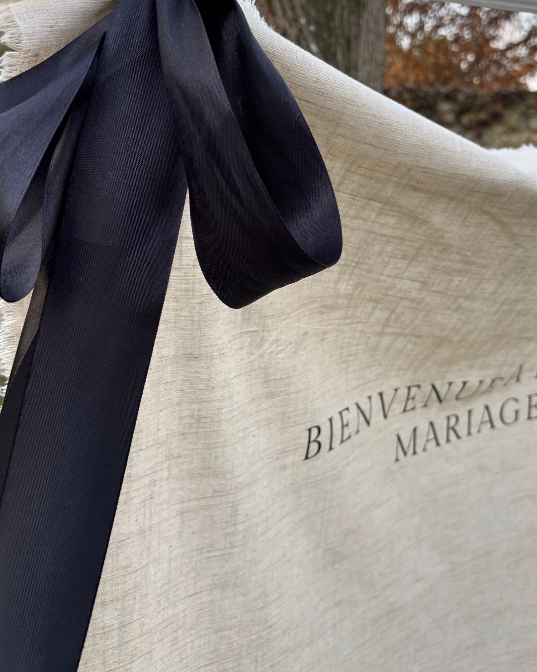 Le Bienvenue - Tissu personnalisé 100% Lin